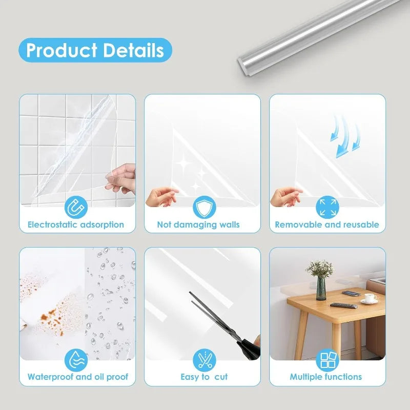 Transparent Wallpaper Electrostatic Adsorption Protective Film Qme