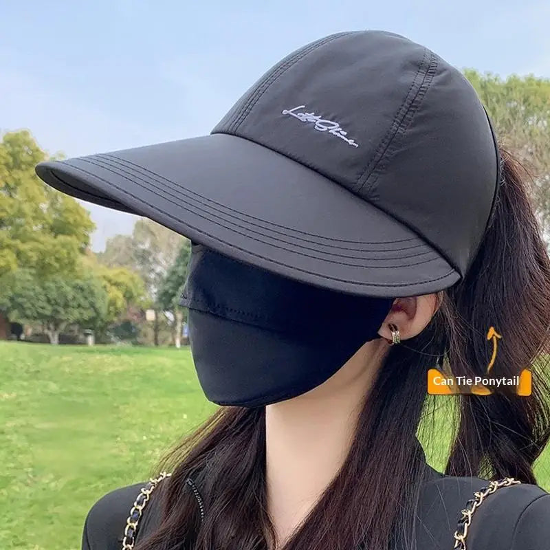 2026 Oversized Brim Sunscreen Hat Women Men Outdoor Baseball Cap Qme A one size