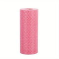 1 Roll of Disposable Oil-Free Non-Woven Dishcloths - Perfect for Kitchen Cleaning! Qme Red