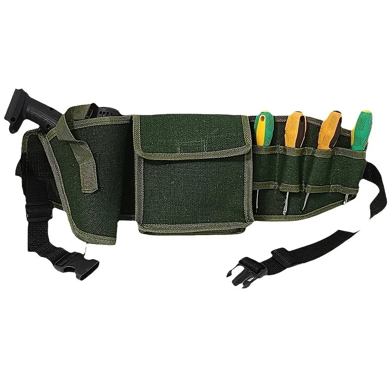 Thickened Wear-Resistant Large Capacity Canvas Drill Belt Electrician Decoration Multi-Functional Tool Waist Pack Qme