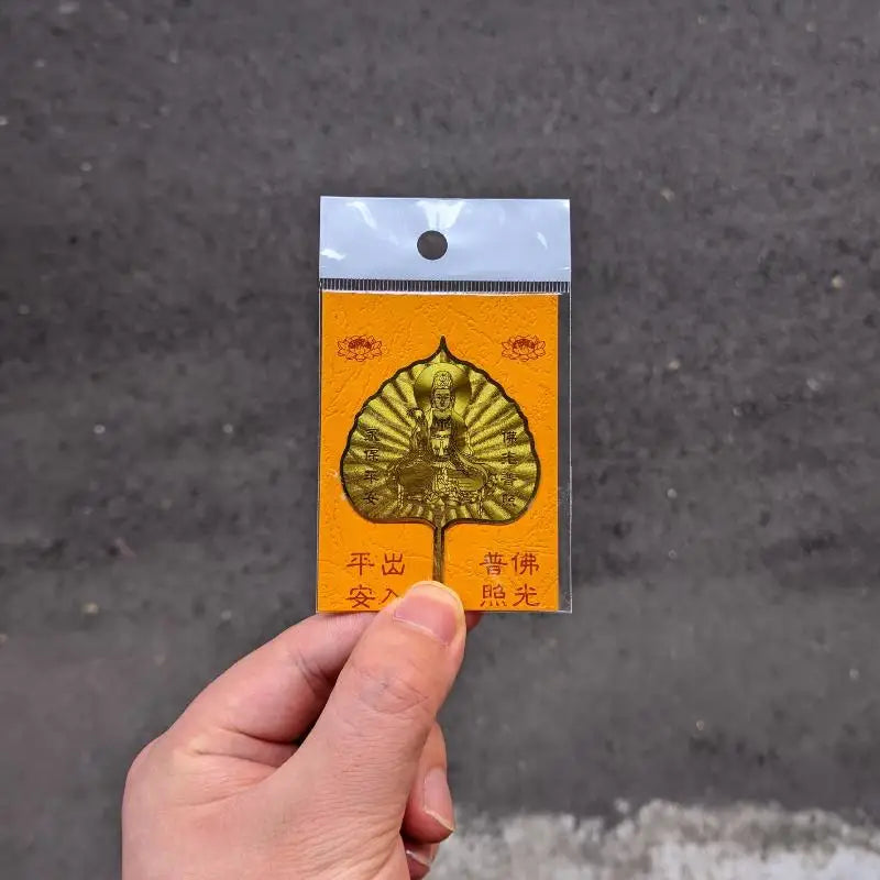 Gold Foil Guanyin Card Peace Blessing Good Luck Wishes Scratch Qme
