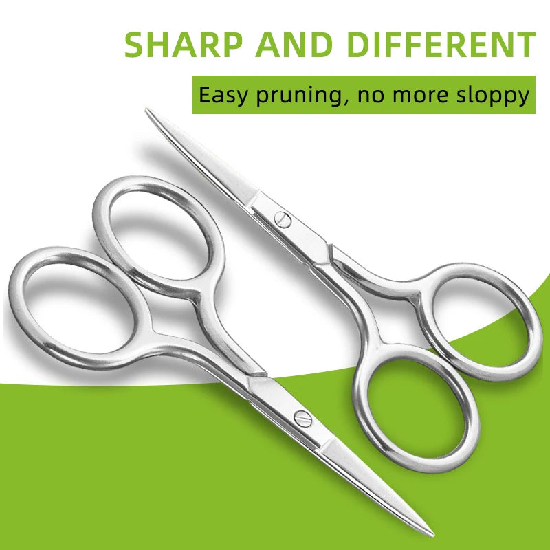 Z'LRAQI BEAUTY Rose Gold Eyebrow Scissors Eyelash Stainless Steel Qme
