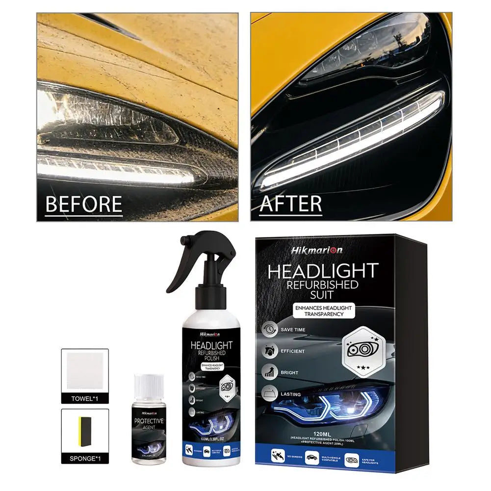 Yellowed Headlamps Refurbishing Fluid Restores Brightening Polish Car Qme