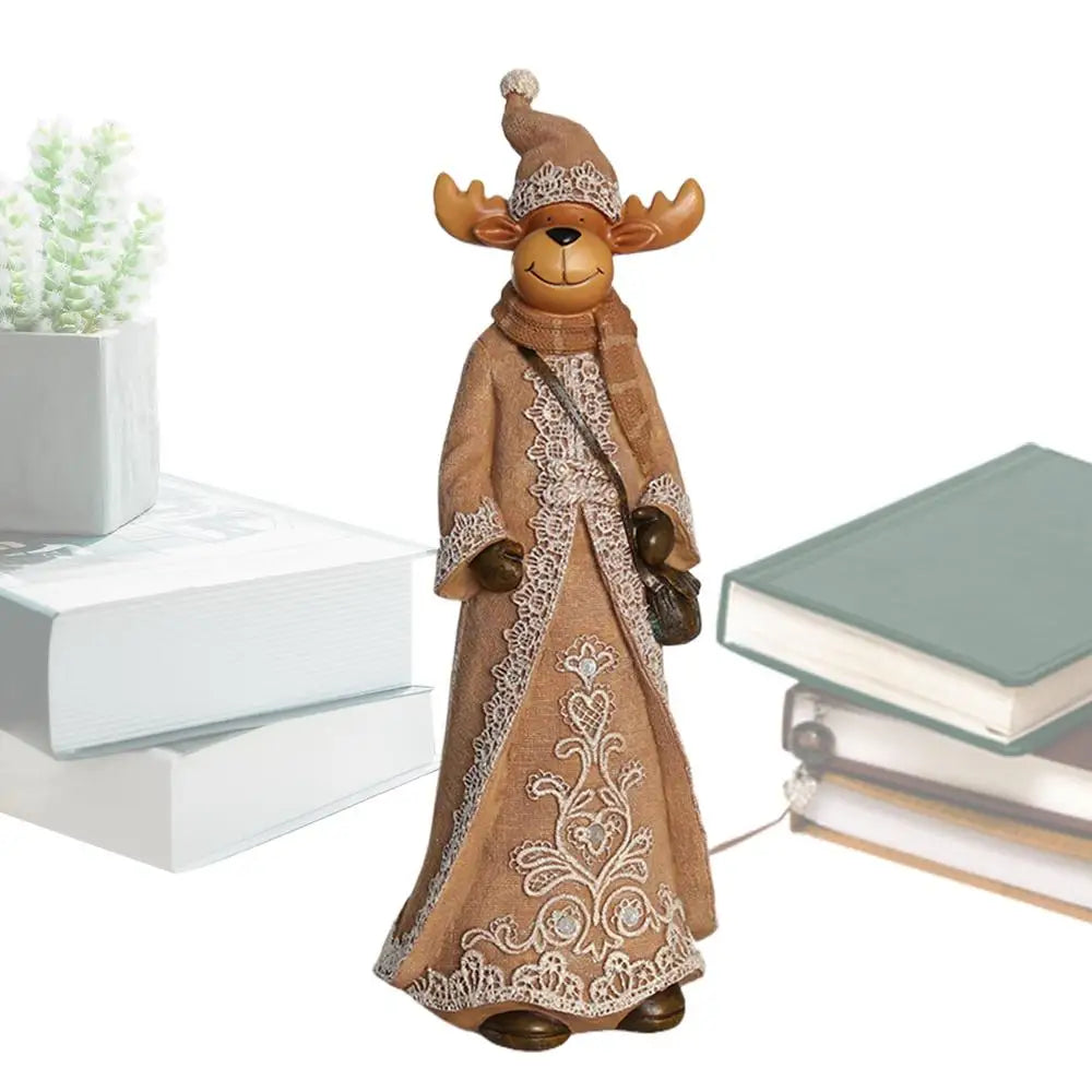 Snowman Resin Figurines Classic Imitation Linen Sculpture Handmade Qme 01 China Mainland