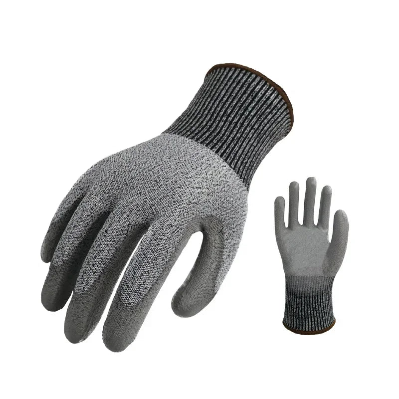 1pair Household Gloves Cut-resistant Level 5 Kite Fishing Gloves Wear-resistant Anti-puncture Anti-skid Protective Gloves HPPE Qme