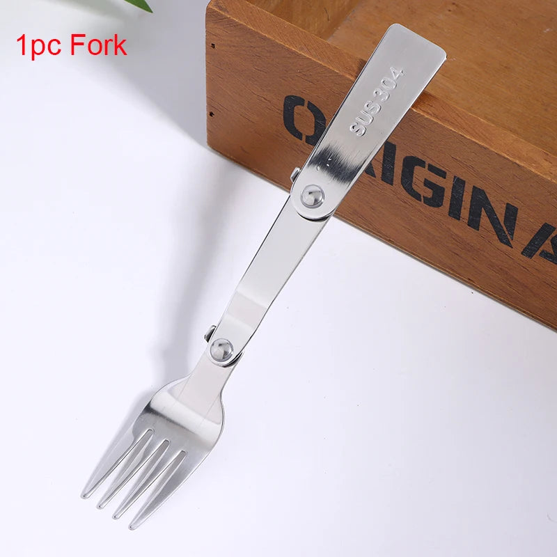 Portable Outdoor Cutleries Stainless Steel Spoon Fork Chopstick Qme Fork