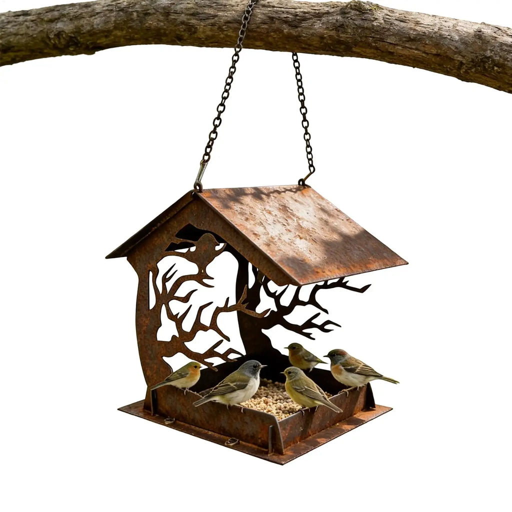 Bird Feeders For Outside Rainproof Large Capacity Feeding Dispenser Hangable Bird Feeder For Patio Lawn Backyard Balcony Qme China Mainland