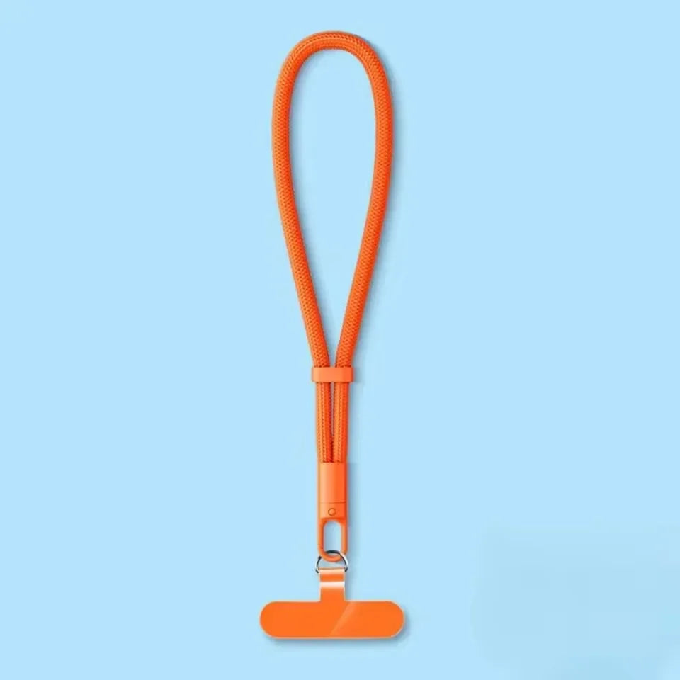 Universal Phone Lanyard with Clip Upgraded Anti-Drop 360° Rotation Adjustable Wrist Strap for All Phone Cases Qme Orange Set