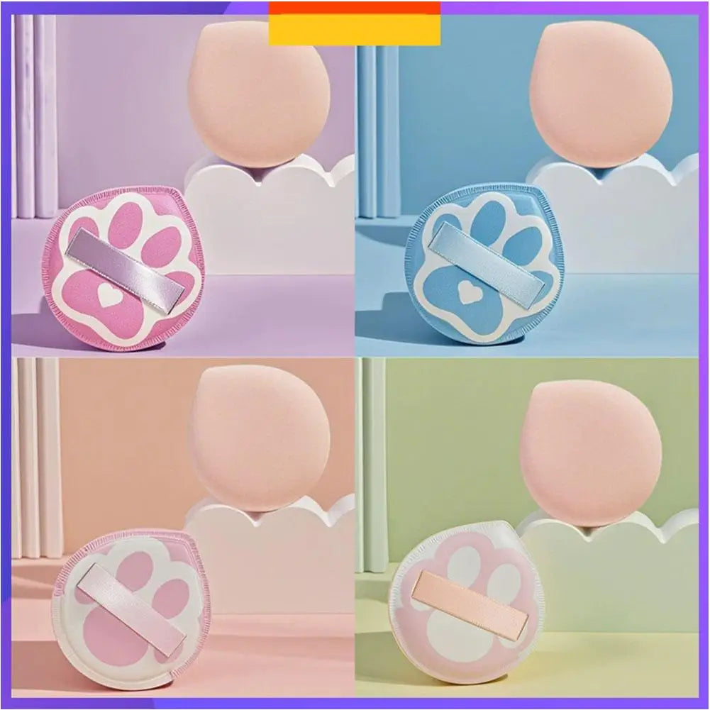 Cute Cat Claw Makeup Puff Liquid Cream Foundation Concealer Portable Qme