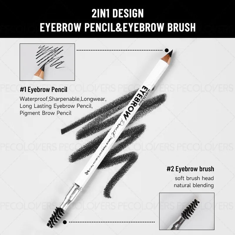 Eyebrow Pencil Fill Gaps Waterproof Sweatproof Long-lasting Qme