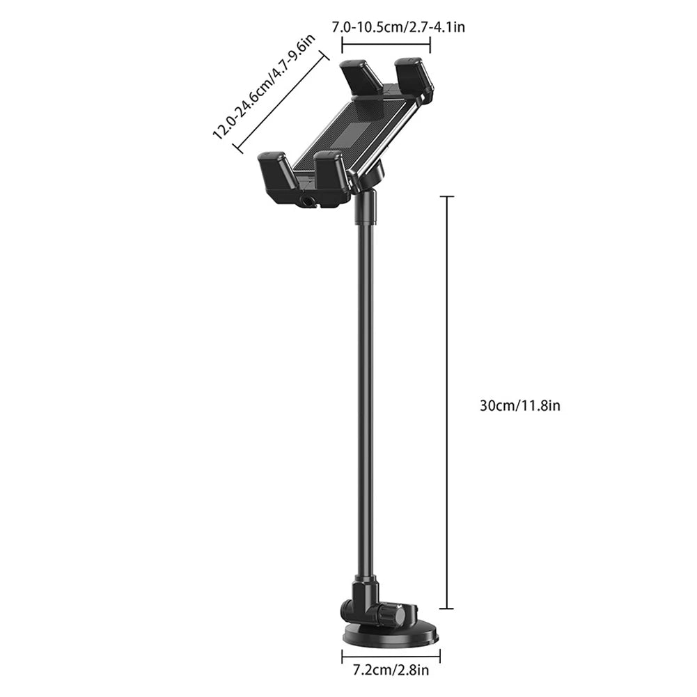 Suction Cup Dashboard Phone Tablet Holder Long Arm Gooseneck Phone Bracket Windshield Cell Phone Support for Truck SUV Vehicle Qme