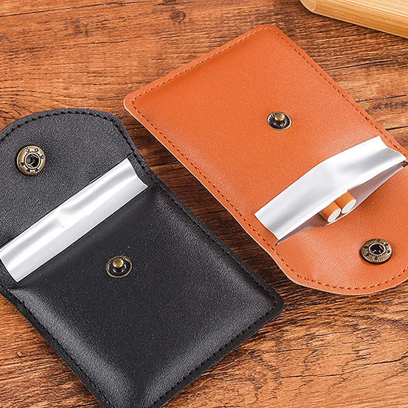 Leather Storage Ash Bag Cigarette Smoking Accessory Mini Pocket Qme