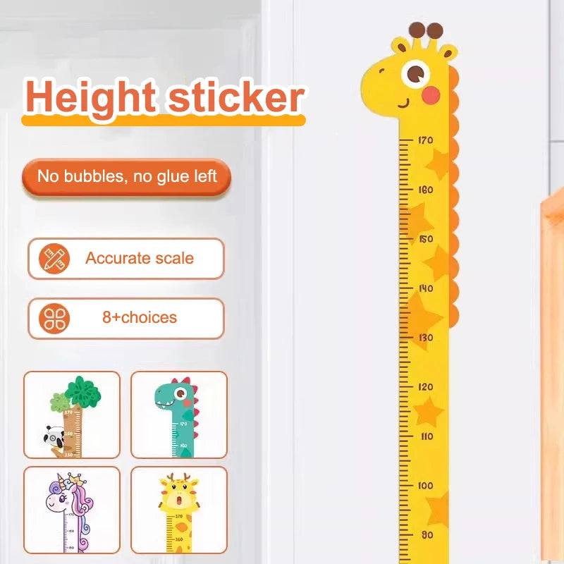 Wall Height Measuring Ruler Stickers Kids Room Kindergarten Decor Qme