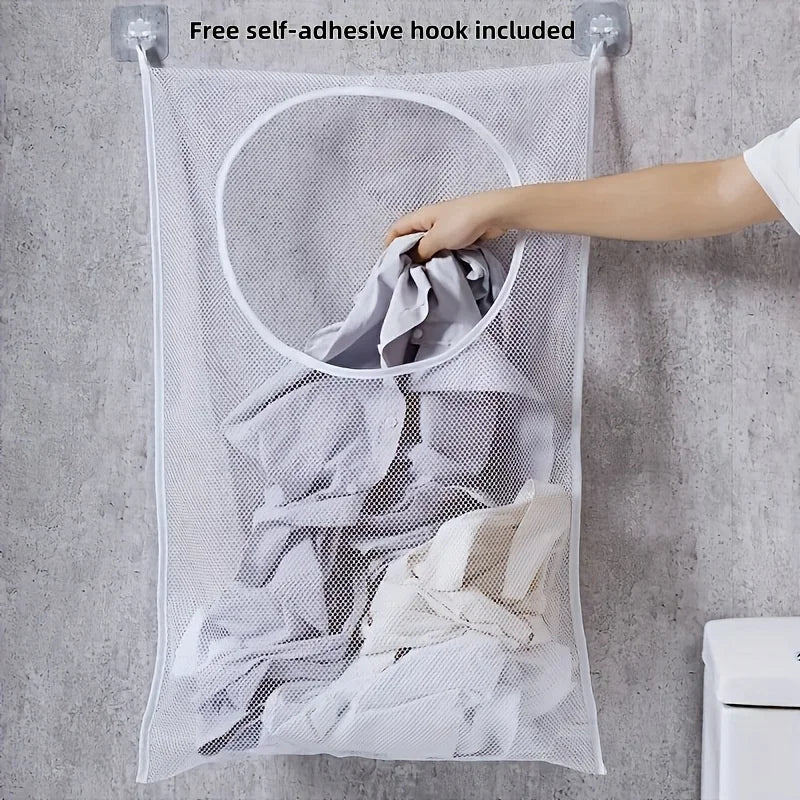 1 Wall-Mounted Laundry Basket, Suitable for Bathrooms,Dormitory And Home Hanging Storage Bags, Hanging Shoe Organizer Qme