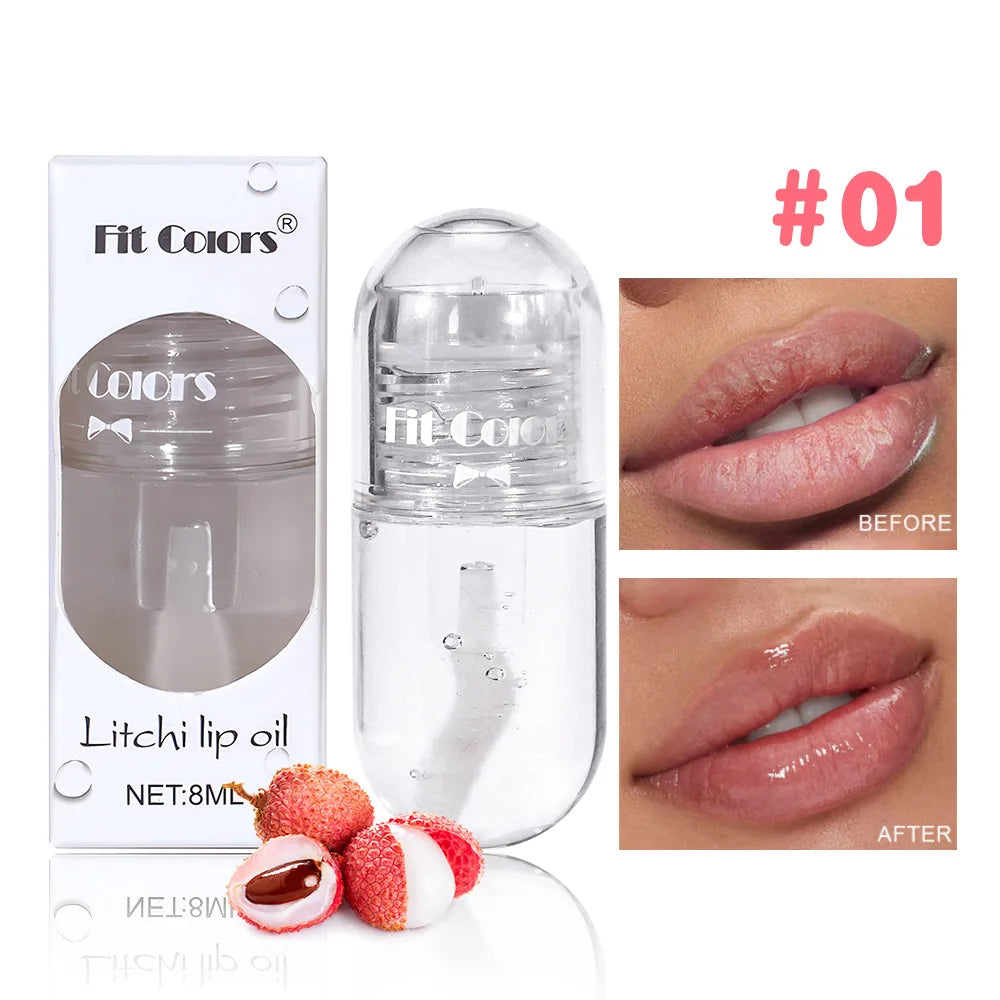 Mini Capsule Color Change Lip Gloss Lip Oil Makeup Glitter Moisturizing Transparent Shiny Glossy Nutritious Liquid Lipstick Qme 01