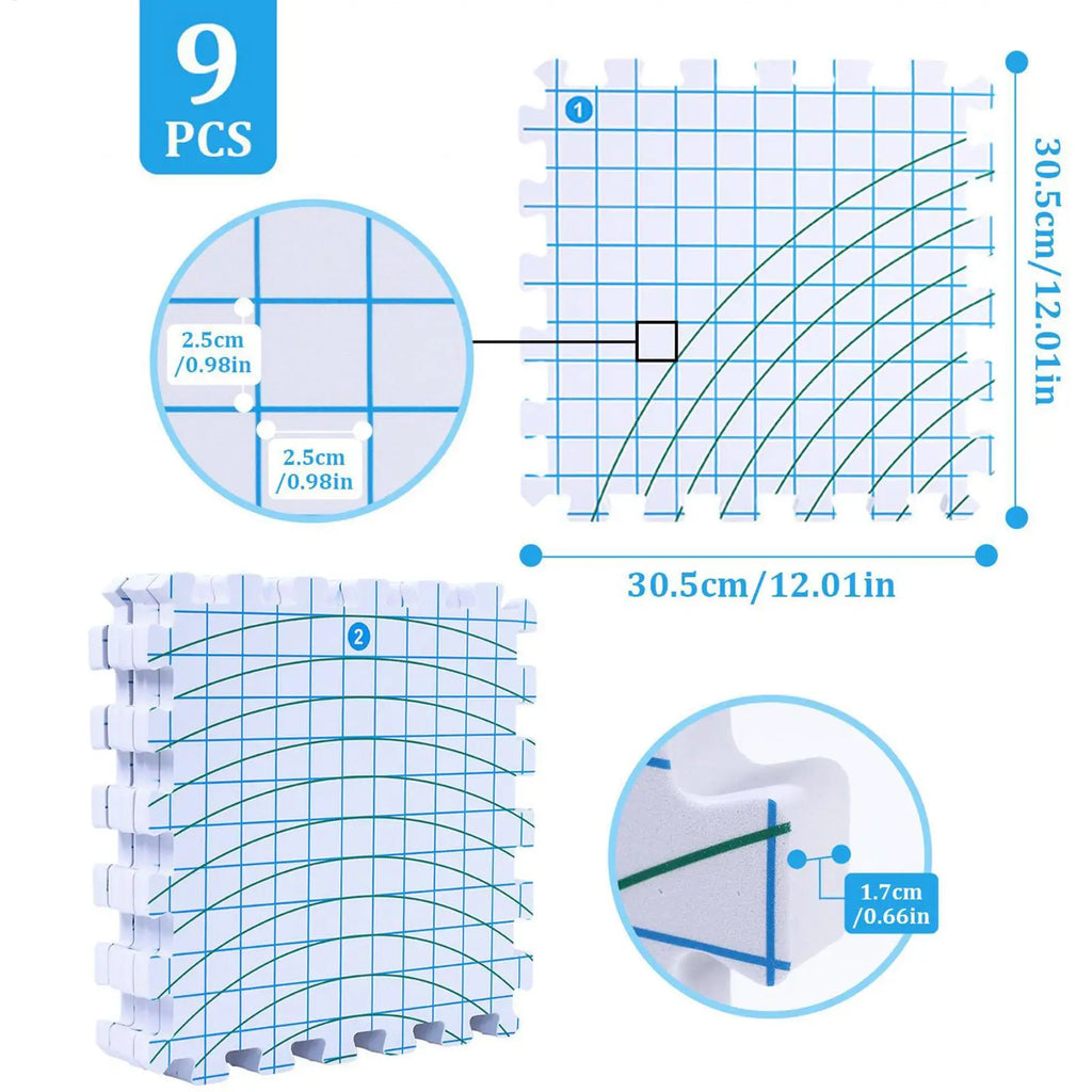 Crochet Blocking Mats Square Crocheting Tool Boards Knitters Qme