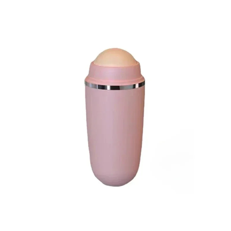 1PC Oil-absorbing Roller Volcanic Stone Facial Oil Removing Portable Skin Care Tool Beauty Stick Minimize Pores Beauty Tools Qme Ordinary Pink opp