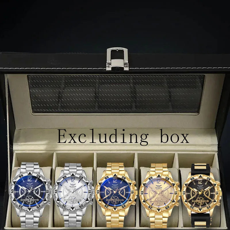 5 pieces of men's steel straps for fashionable parties, fashion watches, men's gifts, men's gifts Qme 1