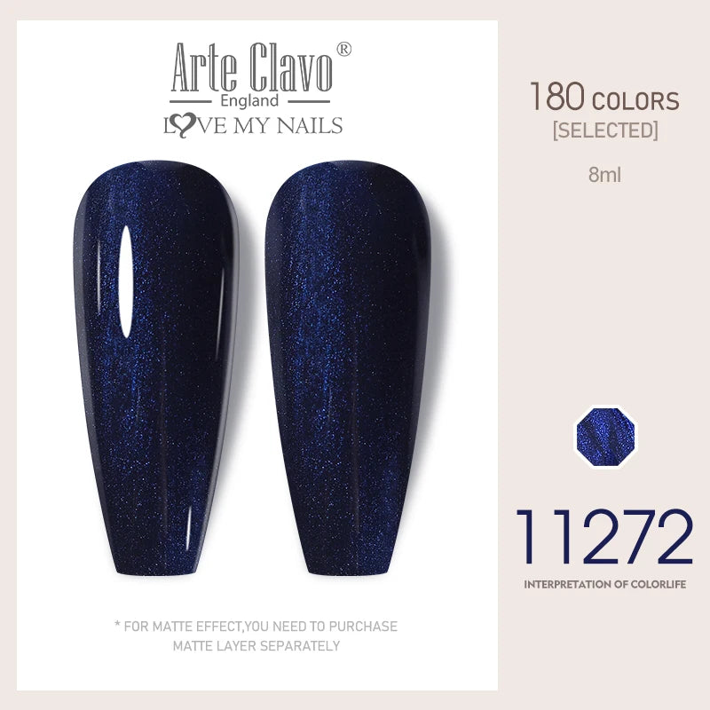Arte Clavo Colorful Glitter Series UV Gel Nail Polish Sequin Soak Off