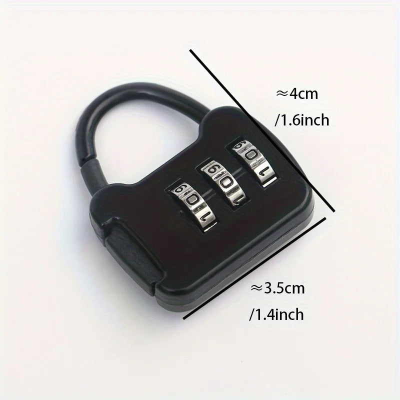 4pcs Color Mini Password Lock Padlock Trolley Case Student Dormitory Cabinet Backpack Zipper Lock 4Pcs Qme