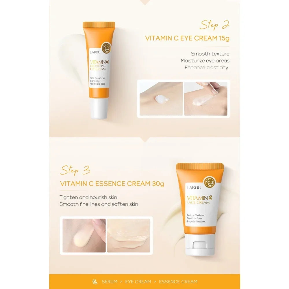 LAIKOU Vitamin C Facial Hydrating Moisturizing Whitening Brightening Qme