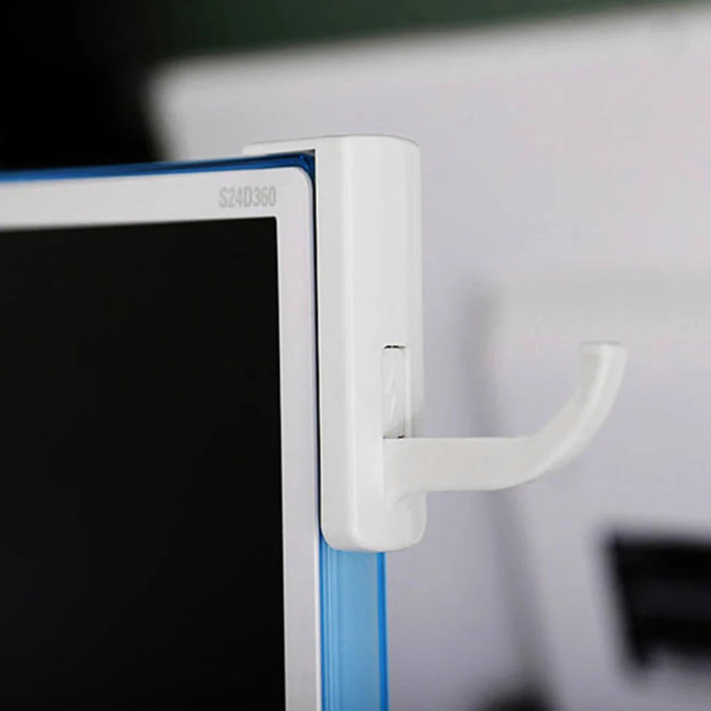 PC Monitor Earphone Stand Universal Monitor Side Headphone Hanger Stick-On Headphone Holder Headphones Accessories Qme
