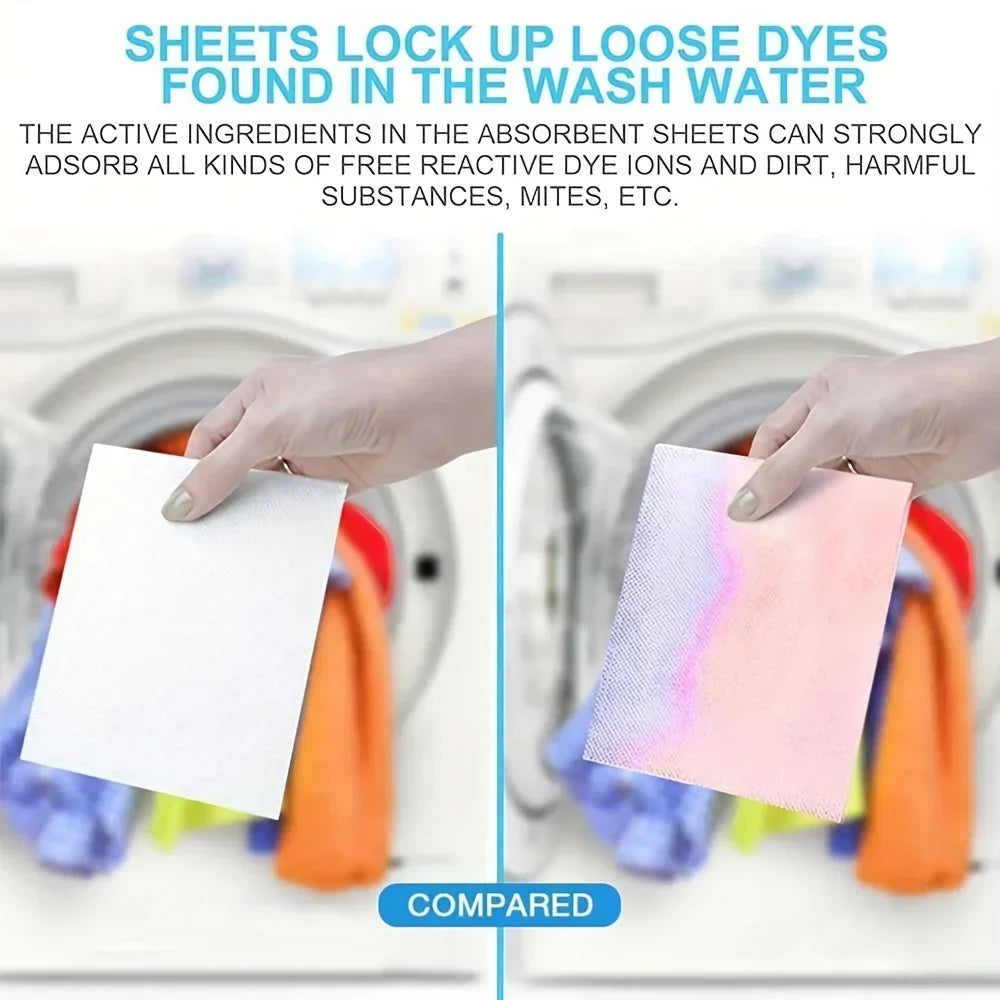 Anti-Staining Clothes, Laundry Paper, Color-Absorbing Sheets, Washing Machine Anti-Cross-Color Laundry Sheets Qme
