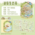 Plus Size 3D Cartoon Castle Town Landscape Sticker Scene DIY Toy Game Scrapbook Sticker Festival Birthday Gift for Kid Child Qme A