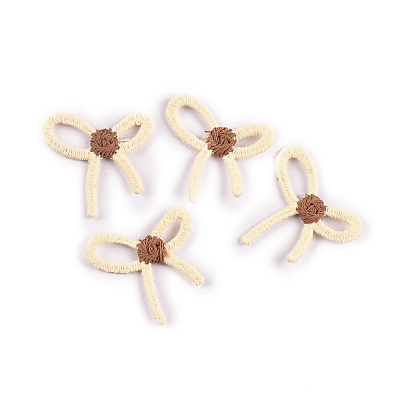 20pcs 16-35mm Mix Bow Shape Personality Appliques For Clothing Bag Decoration DIY Sewing Accessory Patch Without Gum cp4185 Qme 20pcs 2.9x2.8cm 1