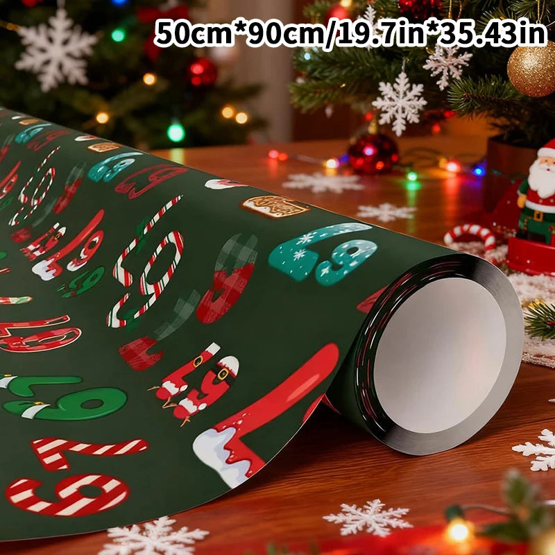 67 Christmas Wrapping Paper, 6 7 Wrapping Paper, 67 Funny Christmas Gift Wrap For Kids, Santa 67 Qme B