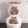 Waterproof Sticker Toilet Cover Bathroom Wall Flower Butterfly Qme 5