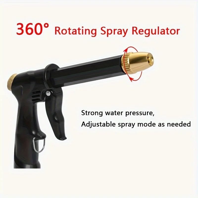 1pc High-Pressure Car Washing Water Gun, Plastic Gun Body, Garden Shower, Multifunction Watering Tool, Powerful Cleaning Qme