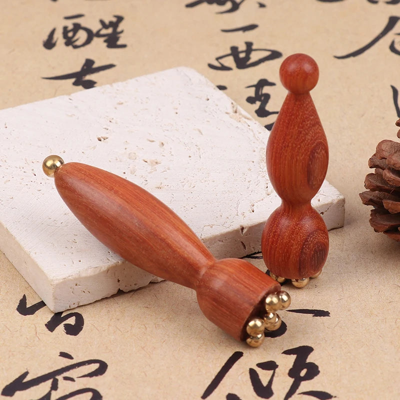 Handheld Lotus Seedpod Beauty Professional Brass Rosewood Facial Gua Qme