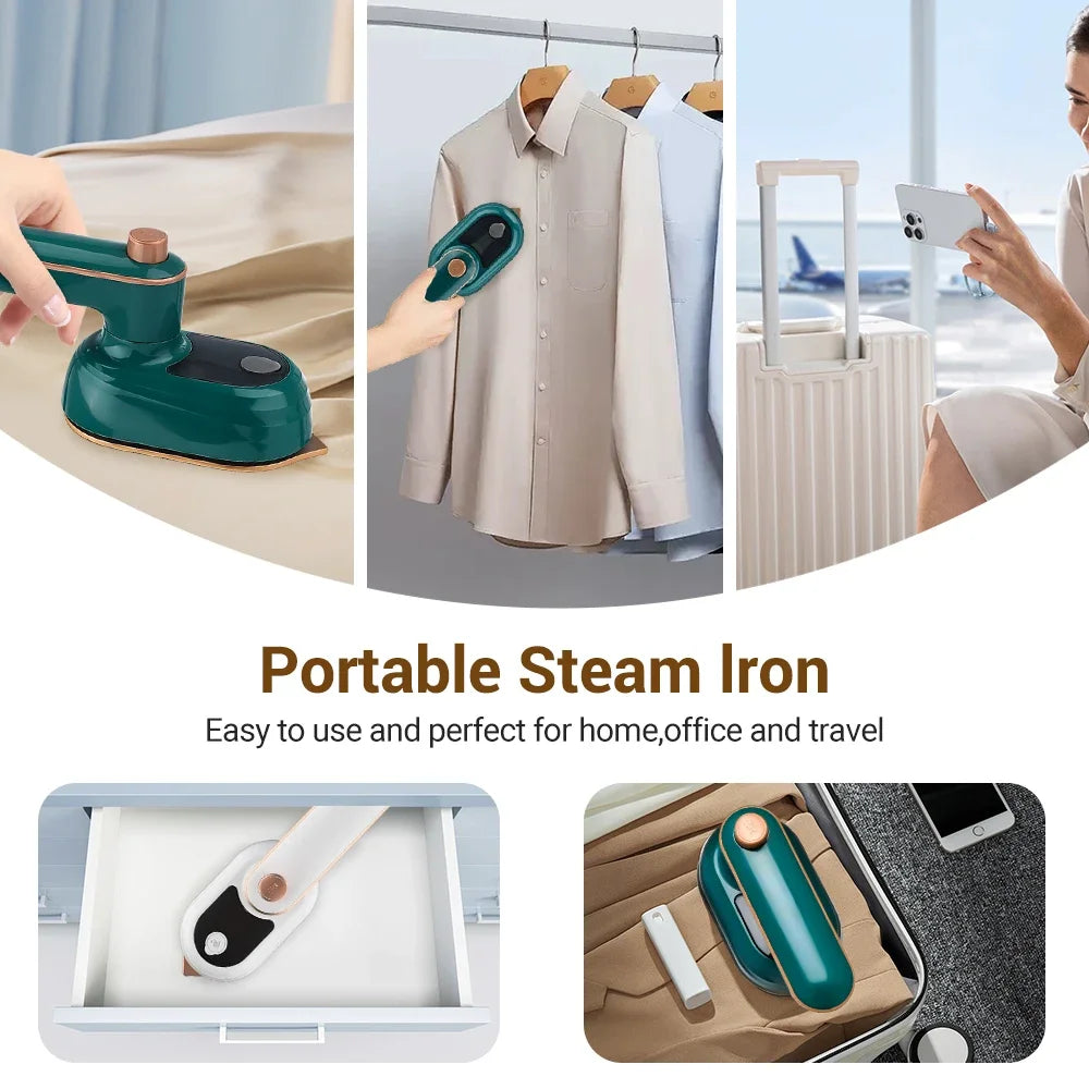 Mini Garment Steamer Steam Iron Handheld Portable Home Travelling For Clothes Ironing Wet Dry Ironing Machine Home Appliance Qme