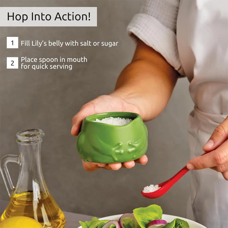 Best-selling Frog Salt Containers Seasoning Jars Kitchen Decor Qme