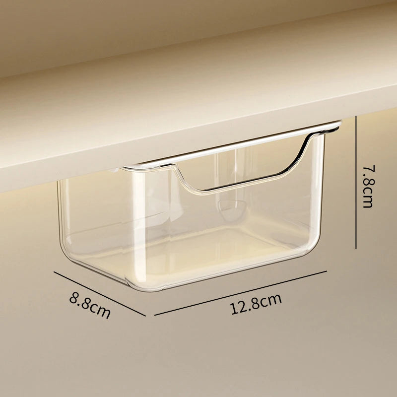 Under Mirror Cabinet Transparent Bathroom Cotton Stick Makeup Qme Default Title