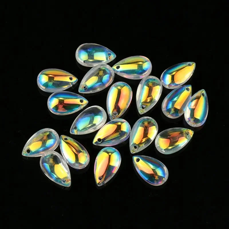 Super Shiny 8x14mm Drop Shape Crystal Beads Austria Glass Drop Beads Spacer Beads for Jewelry DIY Jewelry Accessories 28pcs/lot Qme yellow ab 8x14MM-28PCS
