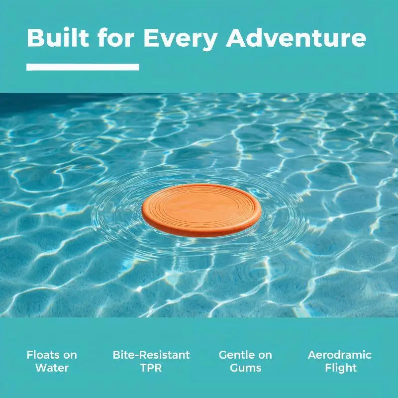 Interactive Silicone Flying Saucer Toy Dogs Cats Chew Resistant Disc Qme