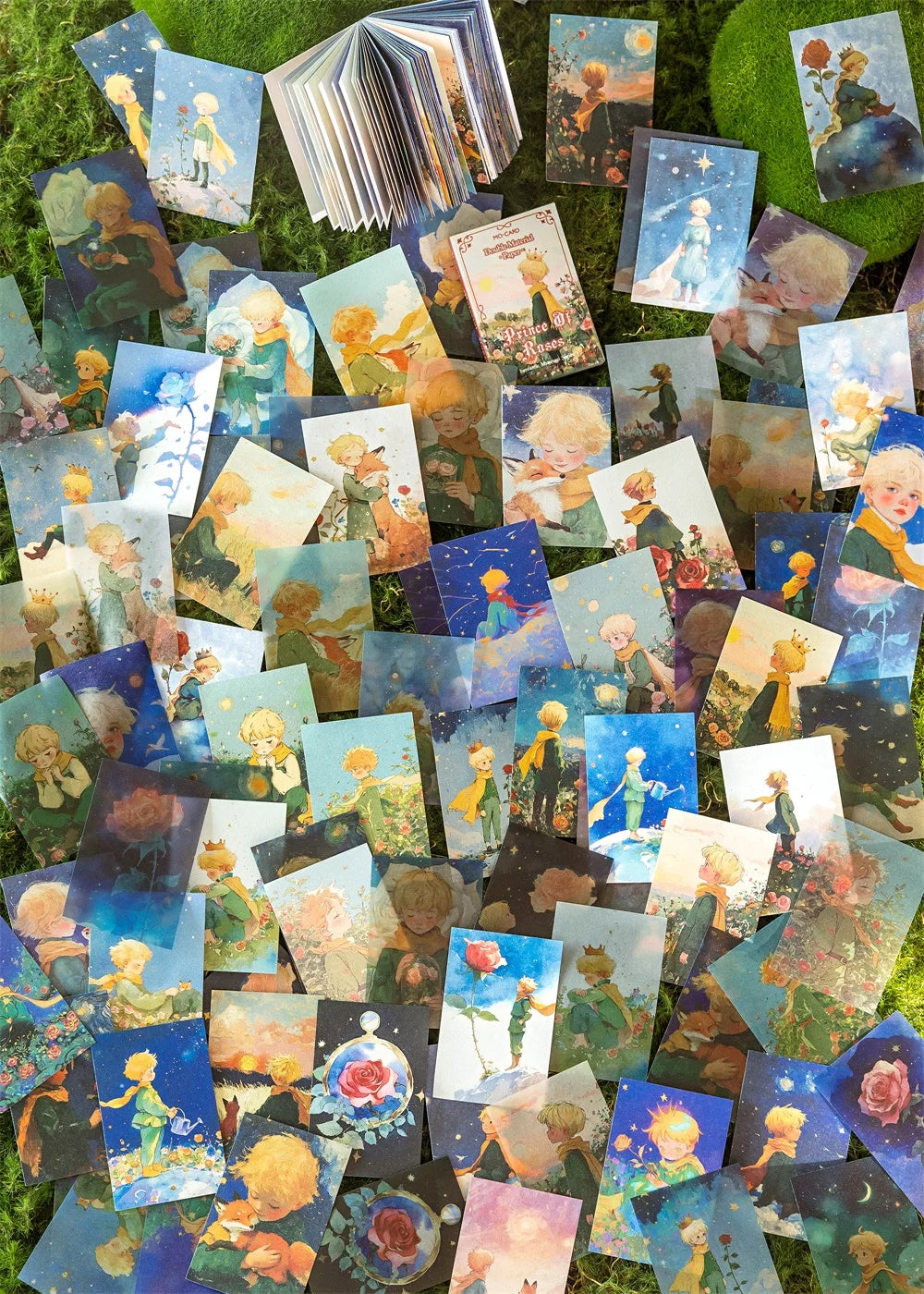 100Sheets Fantasy Museum Series Fresh Design Material Paper for DIY Scrapbooking Journal Decoration Creative Stationery Supplies Qme E