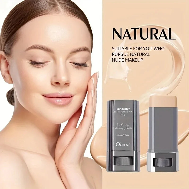 Cream Foundation Stick Flawless Satin Powder Long-lasting Waterproof Qme