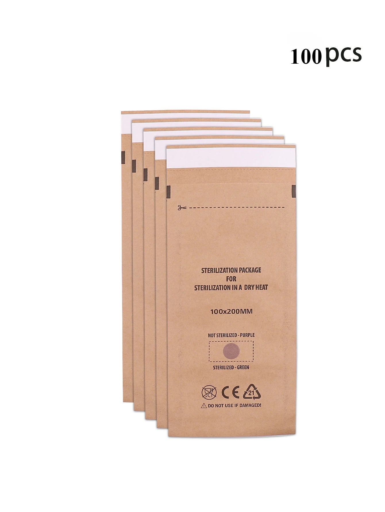 Manicure Kraft Bags Disposable Nail Art Storage Practical Tools Salon Qme 100X200MM 100Pcs