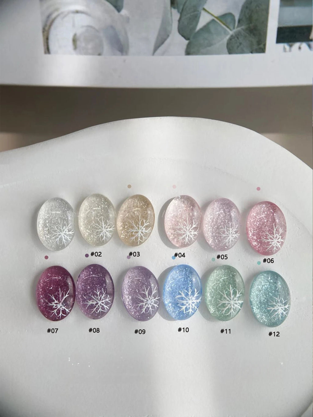 Colored Snowflake Opal Glitter Nail Polish Gel UV Suitable French Qme
