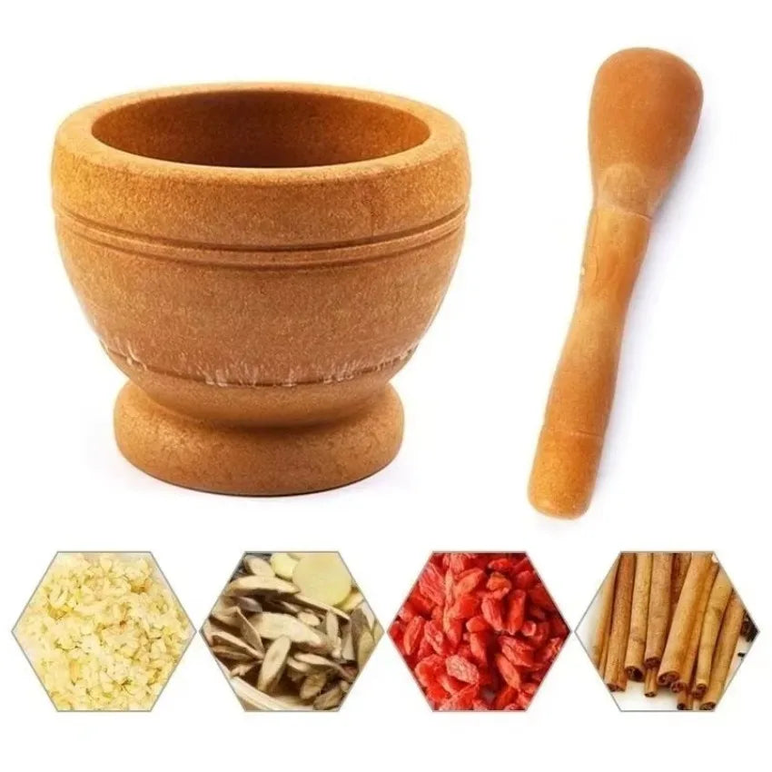 Manual Garlic Crusher Mortar Pestle Multifunctional Spice Grinder Qme