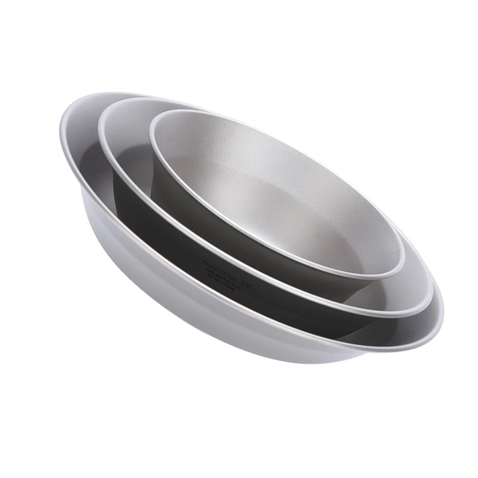 Camping Plates Set Portable Metal Tableware Soup Bowl Dishes with Mesh Bag Ultralight Dinnerware for Hiking Picnic Qme Set