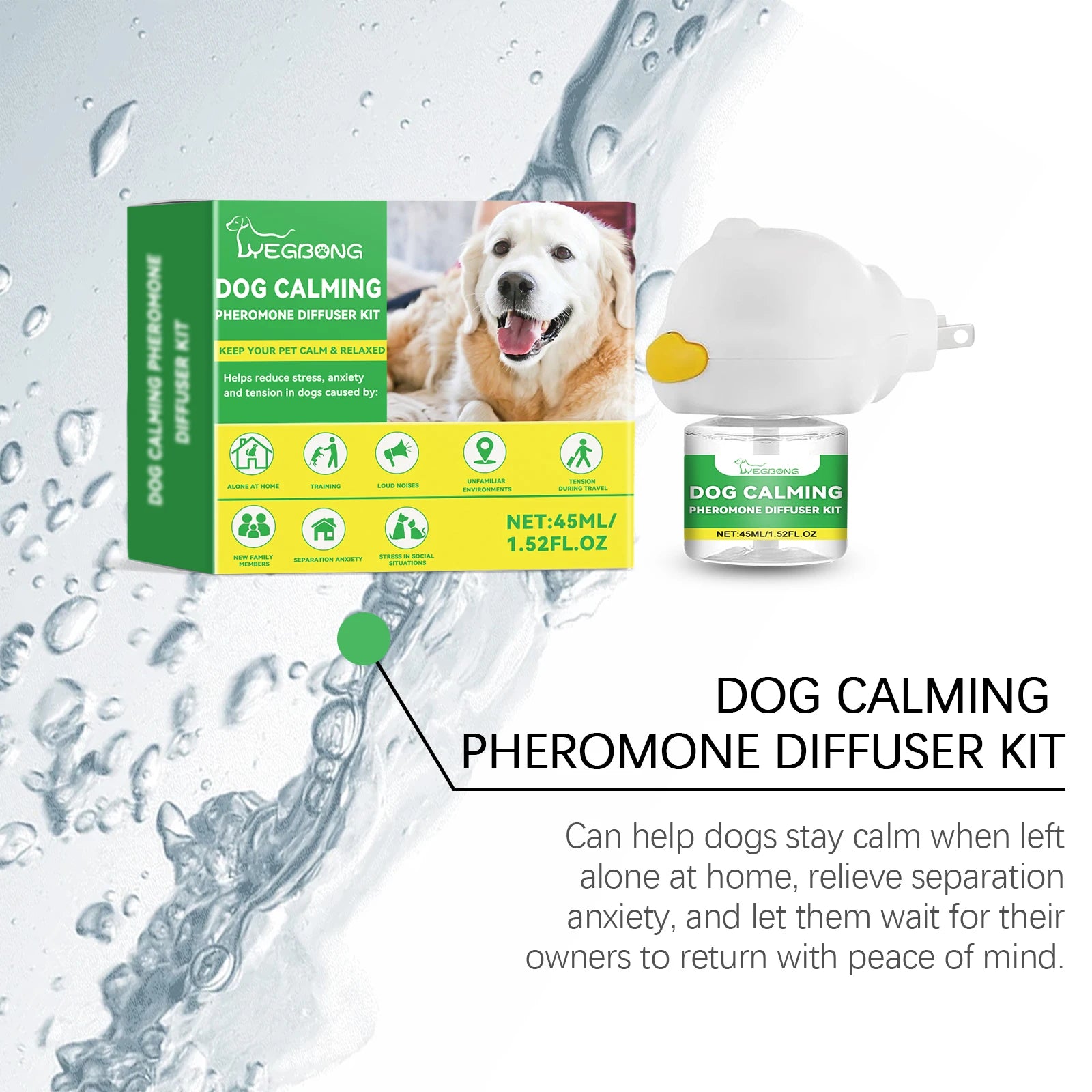 Dog Emotion Diffuser Set for Anxiety Relief Home Environment Stress Care Kit to Effectively Reduce Dogs' Pressure Qme