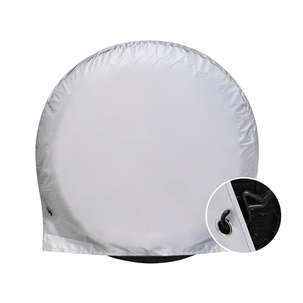 Automotive Wheel Protector UV Resistant Car Wheel Cover Sun Protection Auto Tire Cover for Sun Rain Snow Tyre Protection Qme