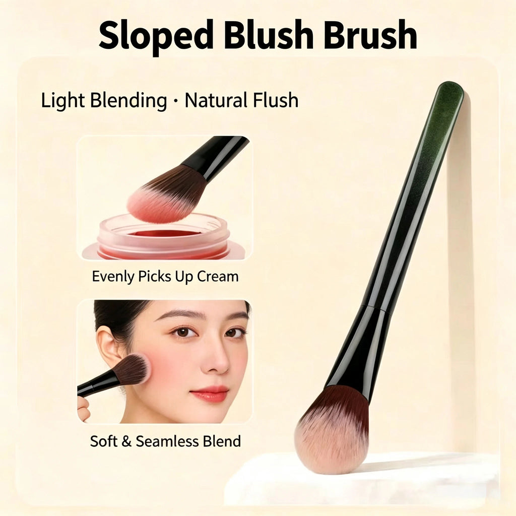 Slope Powder Blusher Brush Soft Beginner Soft-bristled Highlight Qme