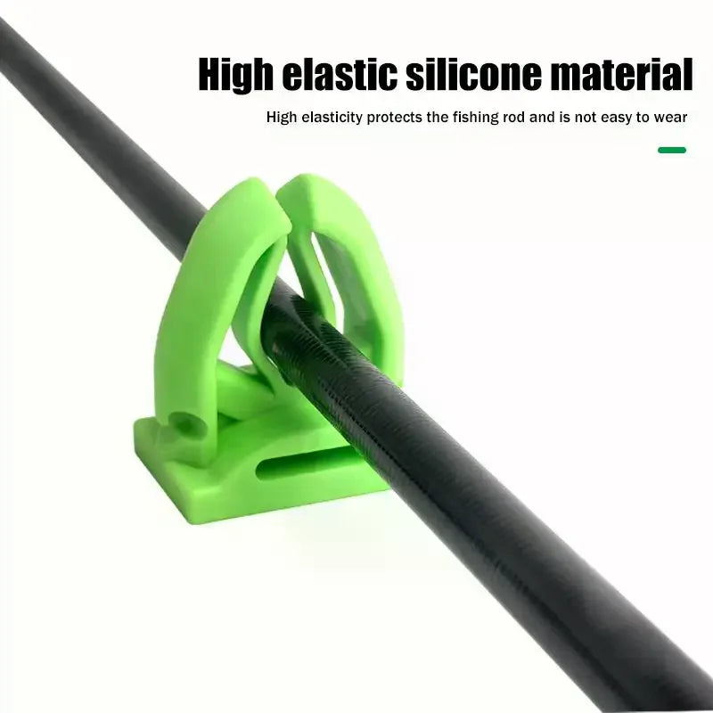 1 Portable Silicone Fishing Rod Holder Various Pole Fastener Binding Qme