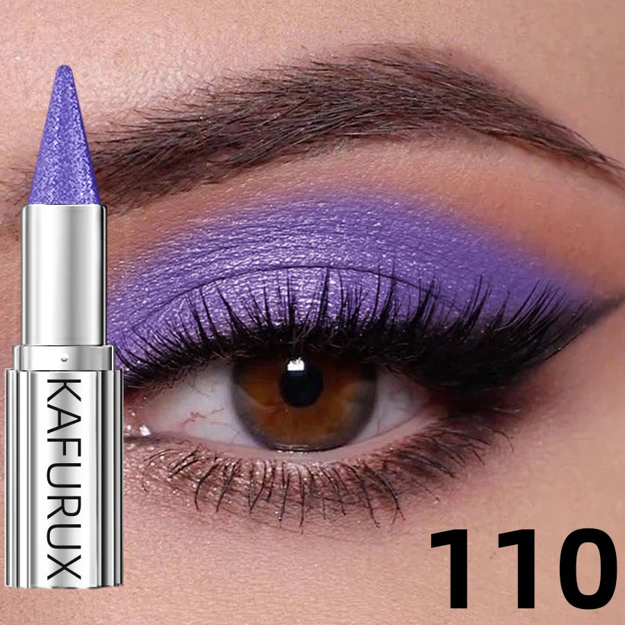 12 Colors Metallic White Black Purple Eyeshadow Pencil Glitter Liner Qme 110