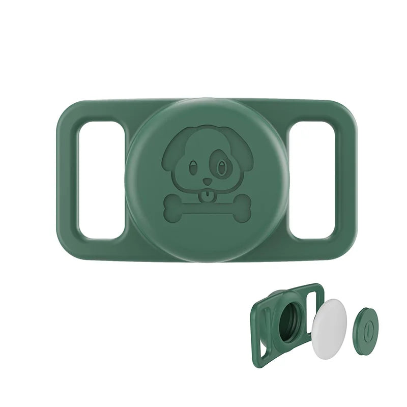 Waterproof case For Airtag Dog Collar Holder Case Lightweight Stretchable Tracker Cover Silicone Protector Protective Accessory Qme DrakTeal